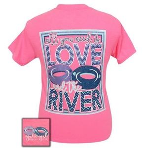 Pink River Shirt 🦩Buy 3 tees for 10🦩